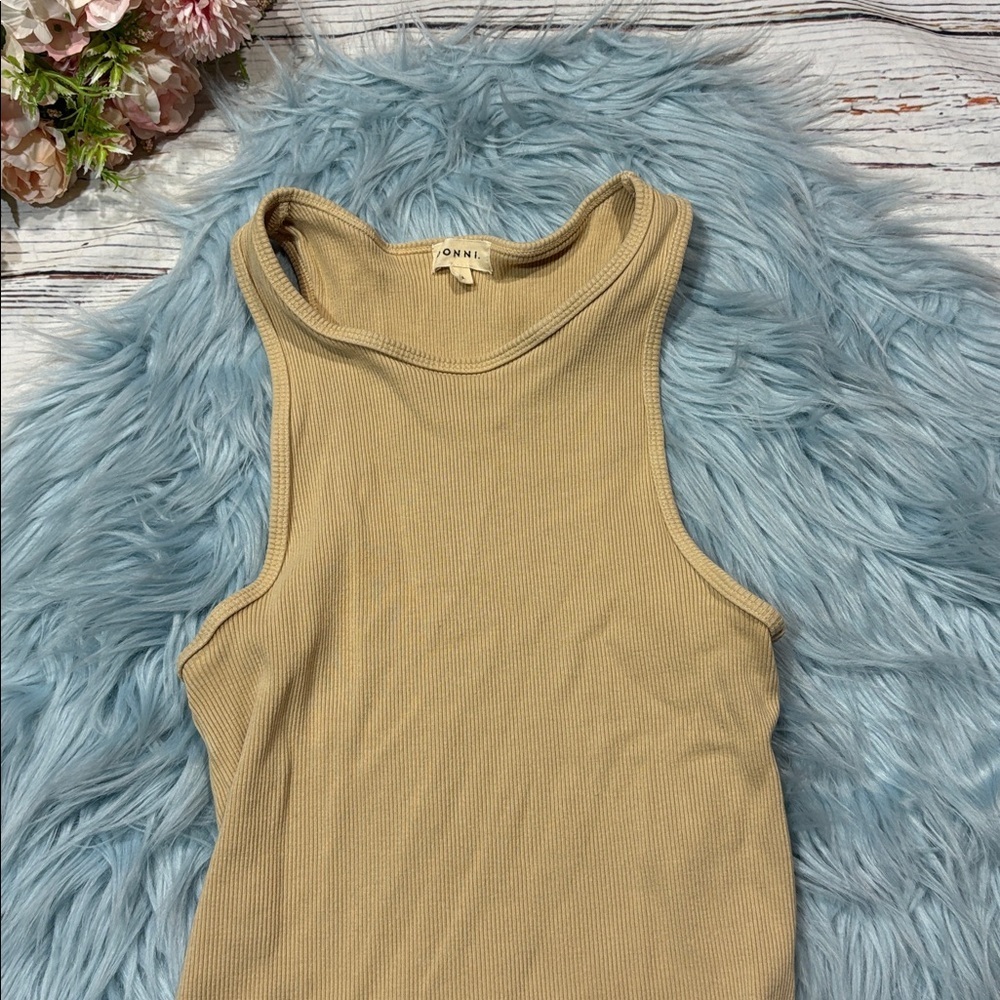 Donni Oat Rib High Neck Tank - Picture 4 of 8